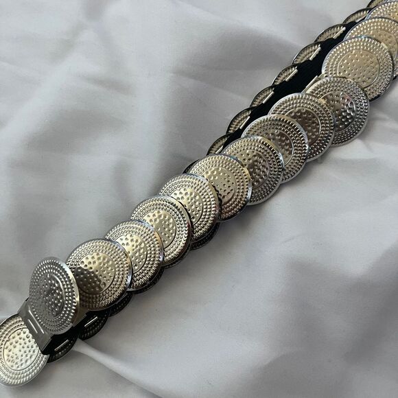 Vintage‎ Elastic Coin Festival Boho Belt - Picture 1 of 8